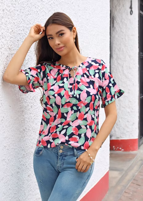 Cropped Bege Estampado